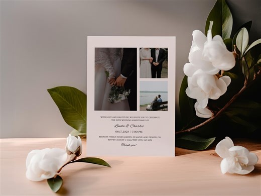 Custom 50th Anniversary Invite Template, Photo Collage Card & Phone Design, Editable Digital Download - Etsy