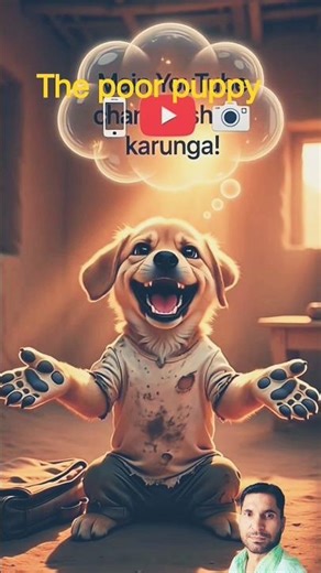 The poor puppy creat a youtube channel #ai#animation #aishorts #cartoon #adorable #viral #shorts