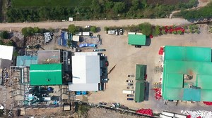 Power plant - Municipal Solid Waste Treatment Plant-RDF (Refuse Derived Fuel), Garbage pile, Water Treatment at garbage pile or open landfill plant recycle wastewater treatment system, 4k