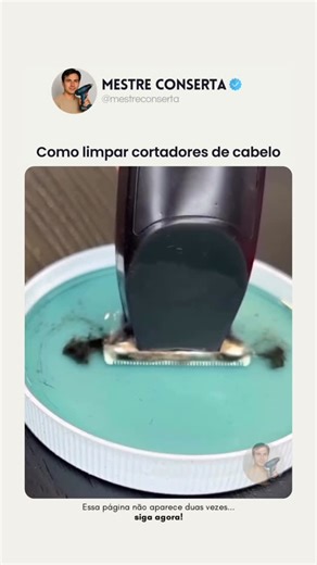 Mestre Conserta | Reparo | Manutenção on Instagram: "Muita gente vê vídeos de lâminas sendo colocadas na água e acha que o cortador inteiro pode ser mergulhado — mas não é bem assim. A limpeza correta envolve higiene, cuidado e segurança, tanto para o equipamento quanto para o cliente. ⚠️ 🔹 O que realmente vai na água? Somente a lâmina removível do cortador. Nunca o corpo da máquina, pois ele contém motor e componentes elétricos que podem ser danificados pela água. 🔹 Que líquido é esse? Não é