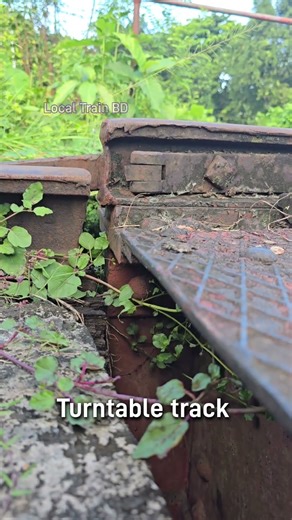 The old turntable, built near 1912, floating railway track. #turntable #rail #track #reels #shorts