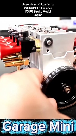 6K views · 55 reactions | Part 2: Assembling & Running a WORKING 4 Cylinder FOUR Stroke Model Engine | Two Sleevers | Facebook