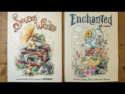 Secret Worlds / Enchanted coloring book by ZOWOCO