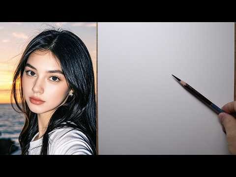 how to draw a realistic face for beginners | Portrait Drawing Tutorial