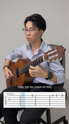 Take On Me by a-ha #takeonme #aha #guitartutorial #guitarcover #beginner #guitartabs #guitartok