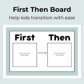 First Then Board | Printable Visual Support for Kids with Autism and ADHD
