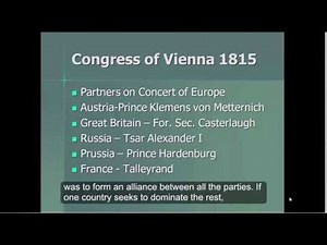 Metternich System Lecture