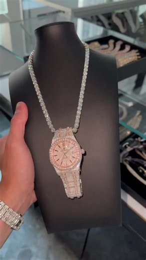 Watch Tennis Chain Combo 💰 Price : Only $799 FCFS ✅ AP Box And Papers Included 💎 VVS D-Color Moissanite Stones ⛔️ Does Not Fade Or Tarnish 📲 Message Us To Order ##fy