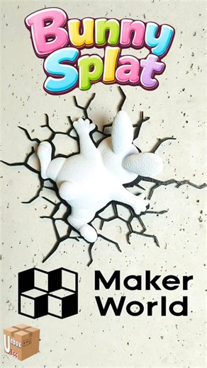 EASTER BUNNY SPLAT 3D PRINTED WITH ELEGOO CENTAURI CARBON #3dprinting #easter #bambulab