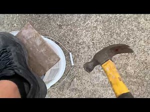 HOW TO CHISEL THE EDGE OF TRAVERTINE AND OTHER TILES!