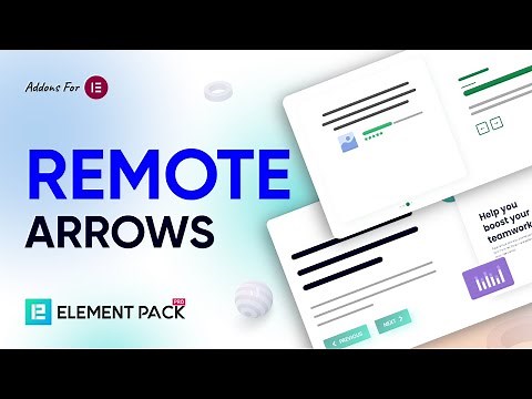 How to Use Remote Arrows Widget by Element Pack Pro