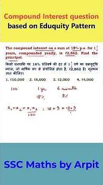 The compound interest on a sum at 18% p.a. for 1(1/2) years, #ssccgl #sscmaths #govtexam #upsccsat