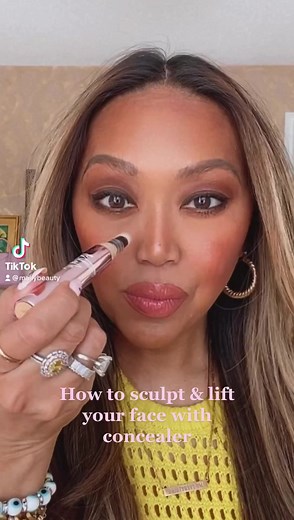 Mally Roncal shows us how one product can make all the difference! ✨ Here’s how you can sculpt and lift your face using our Plush Pen Brightening Concealer. 🤩 Shop now on Mally.com #mallymade #lifeisbetterwithmakeup #mallybeauty | Mally Beauty