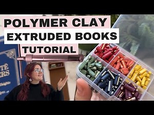 Making Polymer Clay Books with an Extruder Tutorial | 3D Books Bookshelf Earrings Bookish Creations