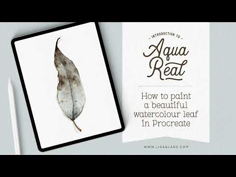 How to paint a beautiful digital watercolor leaf in Procreate