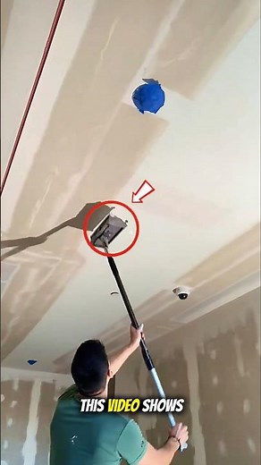 Satisfying Drywall Ceiling Sanding | Perfect Smooth Finish with Pole Sander
