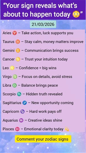 🔮 Today’s Horoscope for All Zodiac Signs ✨| Daily Astrology Predictions#astrology #zodiacsign#Shorts