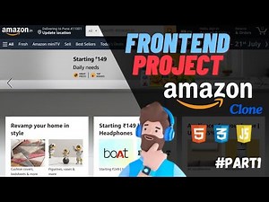 Create Amazon Clone Using HTML, CSS and JavaScript | Frontend Project For Beginners