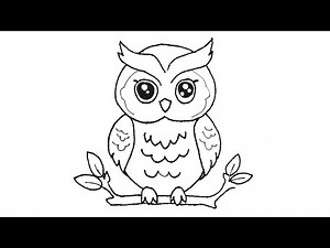 How to Draw an Owl for Kids 🦉| Easy Step-by-Step Pencil Drawing ✏️🐣