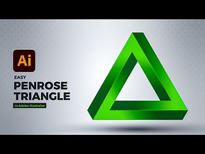 How to create Penrose Triangle in Adobe Illustrator | Impossible triangle | 2024