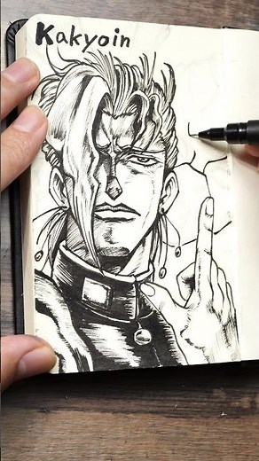 【ASMR】Drawing Kakyoin 花京院典明 #JOJO #ジョジョの奇妙な冒険 #satisfying