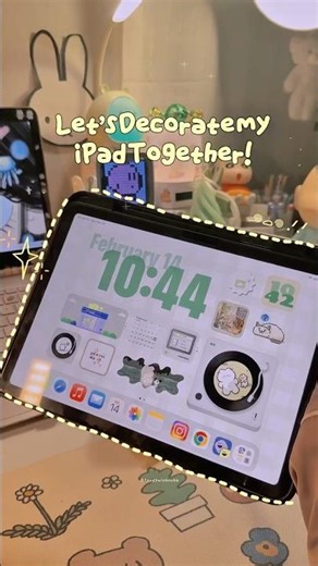 how I make my iPad cute & aesthetic homescreen tutorial | widgets | iPad apps |hiiiwidget #ipadsetup
