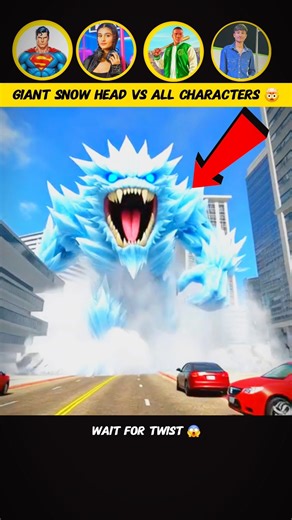 Giant Snow Head Vs All Character 🤯|| Indian Bikes Driving 3d|| #shorts #gaming #challenge #gta