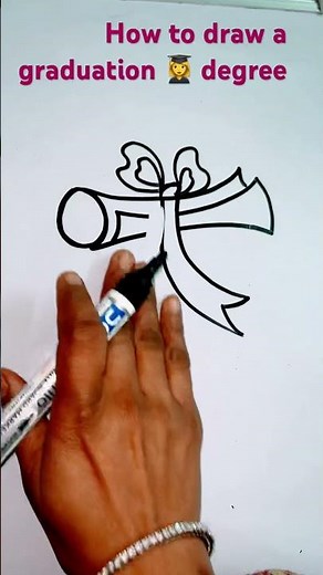 How to draw a graduation 🧑‍🎓 degree #howtodraw #kidsdrawing #shorts ‪@PalakEducationArts‬