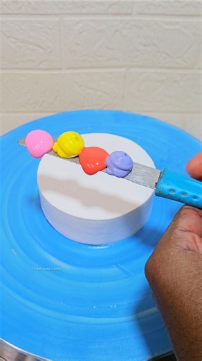 Mini Rainbow Cake Design #cake #cakedesign #mini #rainbow #shorts #food