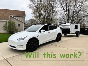 Towing with a Tesla Model Y - Testing the range and power while pulling a Hiker Trailer