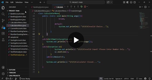 Java Console Calculator Application with Core Java Fundamentals | Karthiga G posted on the topic | LinkedIn