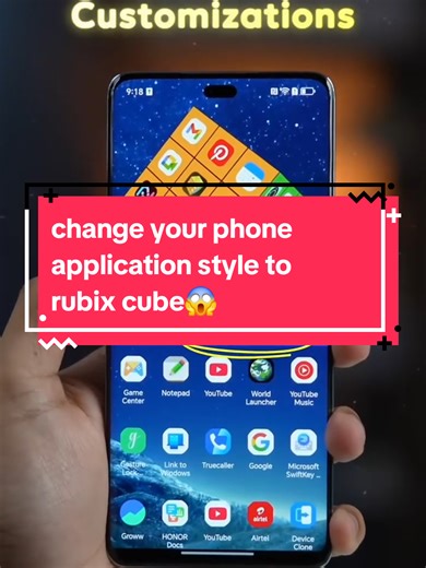 change your phone application style to rubix cube😱 #solarpro #viraltiktok #foryou @Ethio Tech📱
