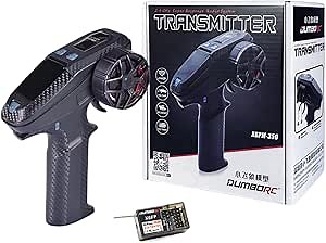 X6PM-350 RC Transmitter with X6FP Receiver Wireless Trainer Remote Controller with Head Tracking Mini RC Controller for Newer RC Cars/Truck/Crawler/Racing/Boat/Tank, lightweight, Black