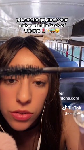 ASMR Mean Girl Does Your Makeup in Back of Bus | Roleplay