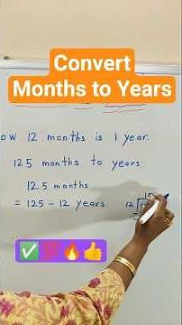 Convert Months to Years? | How to Convert Months into Years? | #shots #education #maths #basicmaths