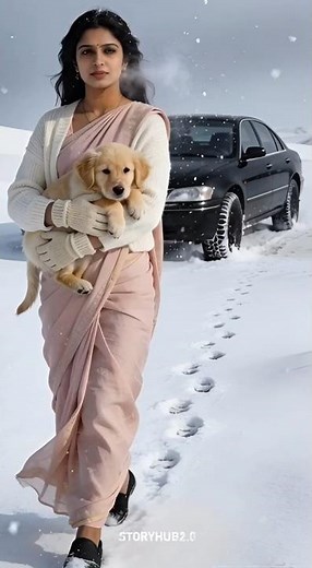 “A helpless puppy in the snow… then a miracle happened 😭❄️✨” #puppy #ai