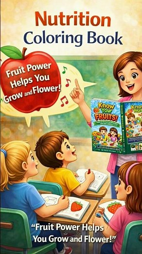 Make Kids Love Healthy Food 🍎 | Nutrition Coloring Book.#amazonbooks #nutritionforkids #coloringbook