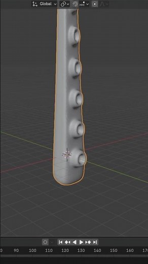 Simple way to make tentacles in blender #blender #3dmodeling #tutorial #shorts
