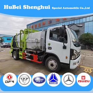 [Hot Item] Dongfeng 8cbm Capacity Transport Garbage Truck 8m3 Garbage Truck Compactor 8 Ton Waste Food Collector Kitchen Garbage Truck