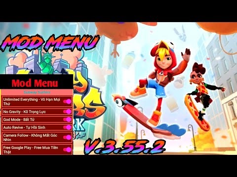 Subway Surfers Mega MOD Menu Unlock All Skins 3.55.2 ☑️