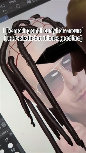 Painting locs tutorial #artprocess #arttutorial #digitalart #characterart #artist