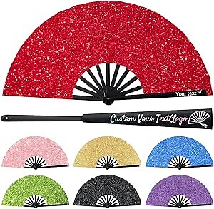 Boots on The Ground Fan, Custom Fans for Line Dancing, Personalized Line Dance Popping Fan, Hand Fans with Text Logo, Clacking Fans for Line Dancing, for Dances, Performance, Weddings, Party (1 Pc)