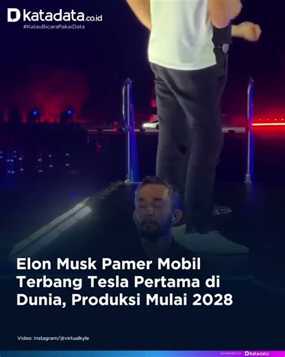 Elon Musk Pamerkan Mobil Terbang Tesla Pertama di Dunia, Produksi Mulai 2028