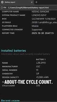 Check Battery Health Before Buying a Used Laptop #windows11 #techshorts