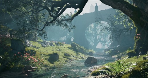 Mystical Forest 3D Scene Created with SpeedTree, Substance 3D, & UE5