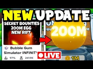 🔴LIVE - NEW UPDATE in Bubble Gum Simulator Infinity