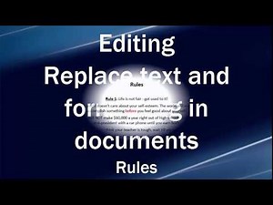 Using Replace for formatting and special characters