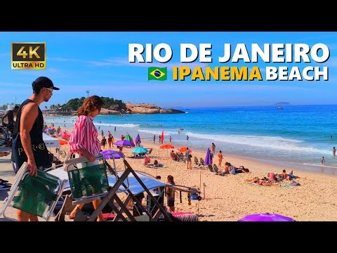 Ipanema Beach Morning Walk 🇧🇷 | 4K | Rio de Janeiro Walking Tour