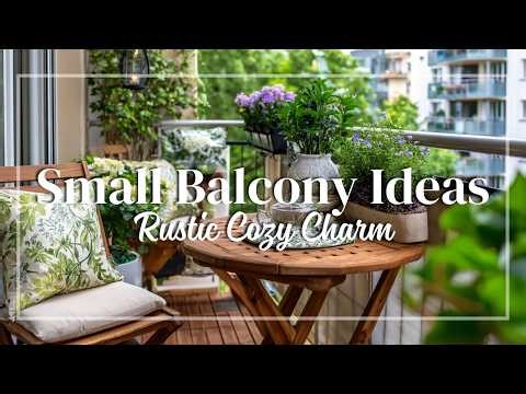 Rustic Balcony Nook for Tiny Apartments 🌿 Cozy Moments with Timeless Sophistication