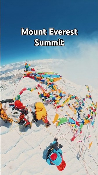 At the top of Mount Everest - the highest mountain in the world! #everest #mountains #nepal #foryou